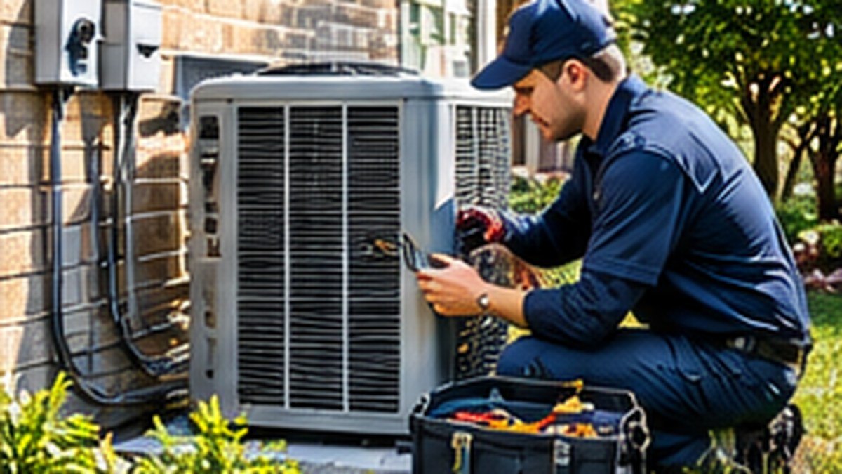 Outdoor HVAC equipment beside a home, representing an HVAC repair-or-replace decision